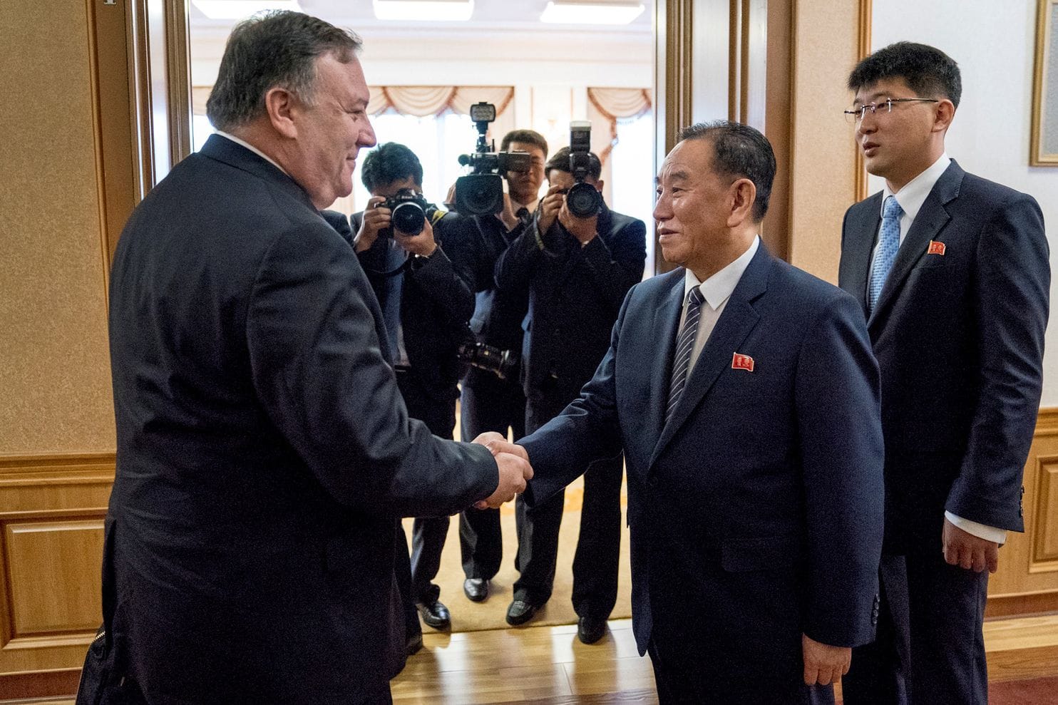 Secretary of State Mike Pompeo meets with Kim Yong Chol