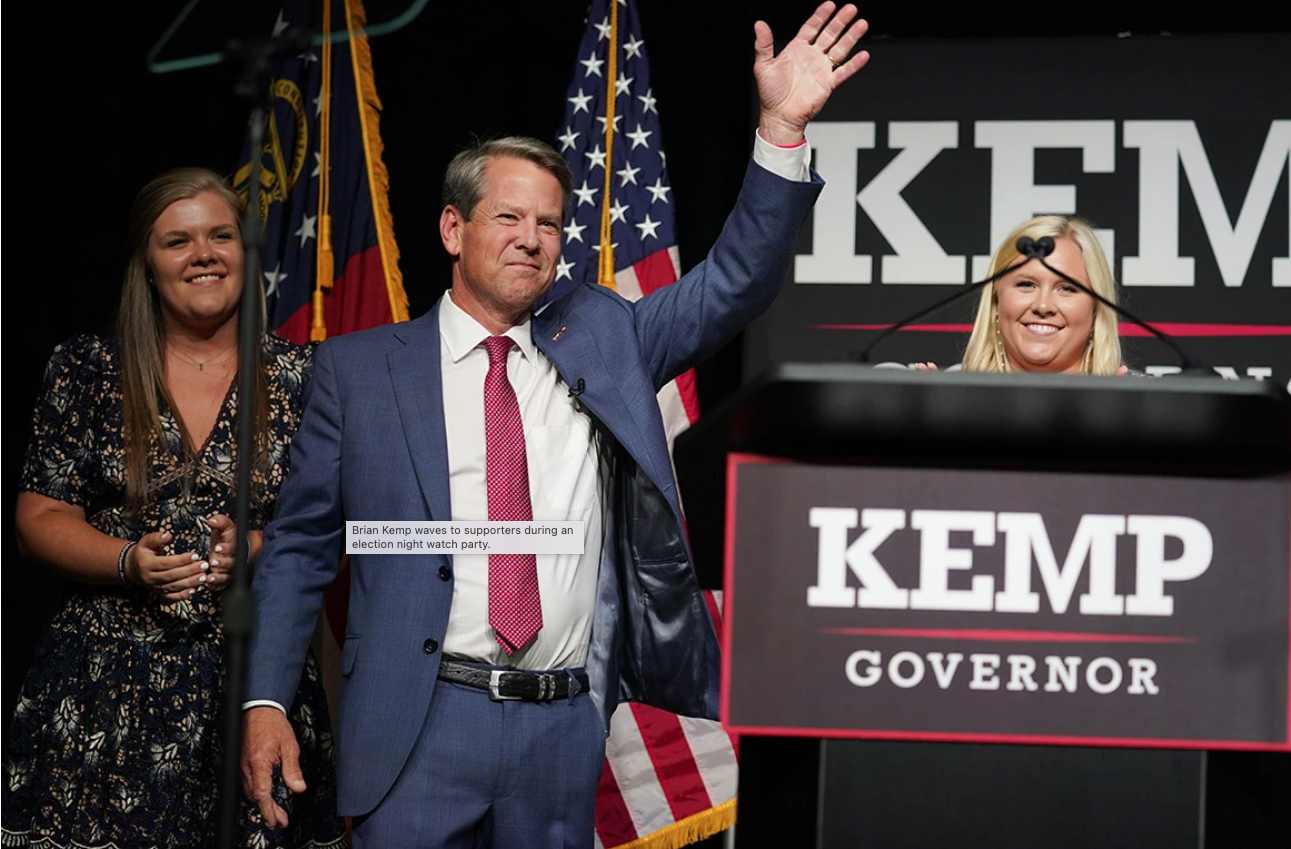 Elections, 2022 Elections, 2022 Georgia Gubernatorial Election, Brian Kemp, David Perdue