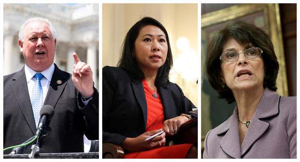 Representatives Albio Sires, Stephanie Murphy and Lucille Roybal-Allard. US House, politics, retirement, House Democrats